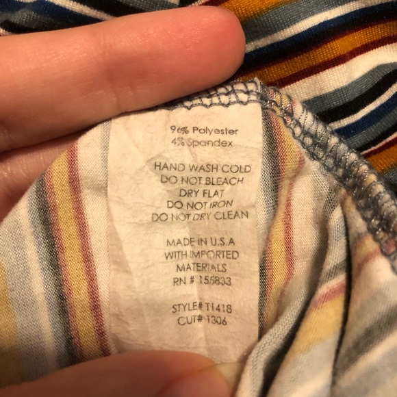 Striped, Long-Sleeve Mock-Neck Shirt - Picture 7 of 7